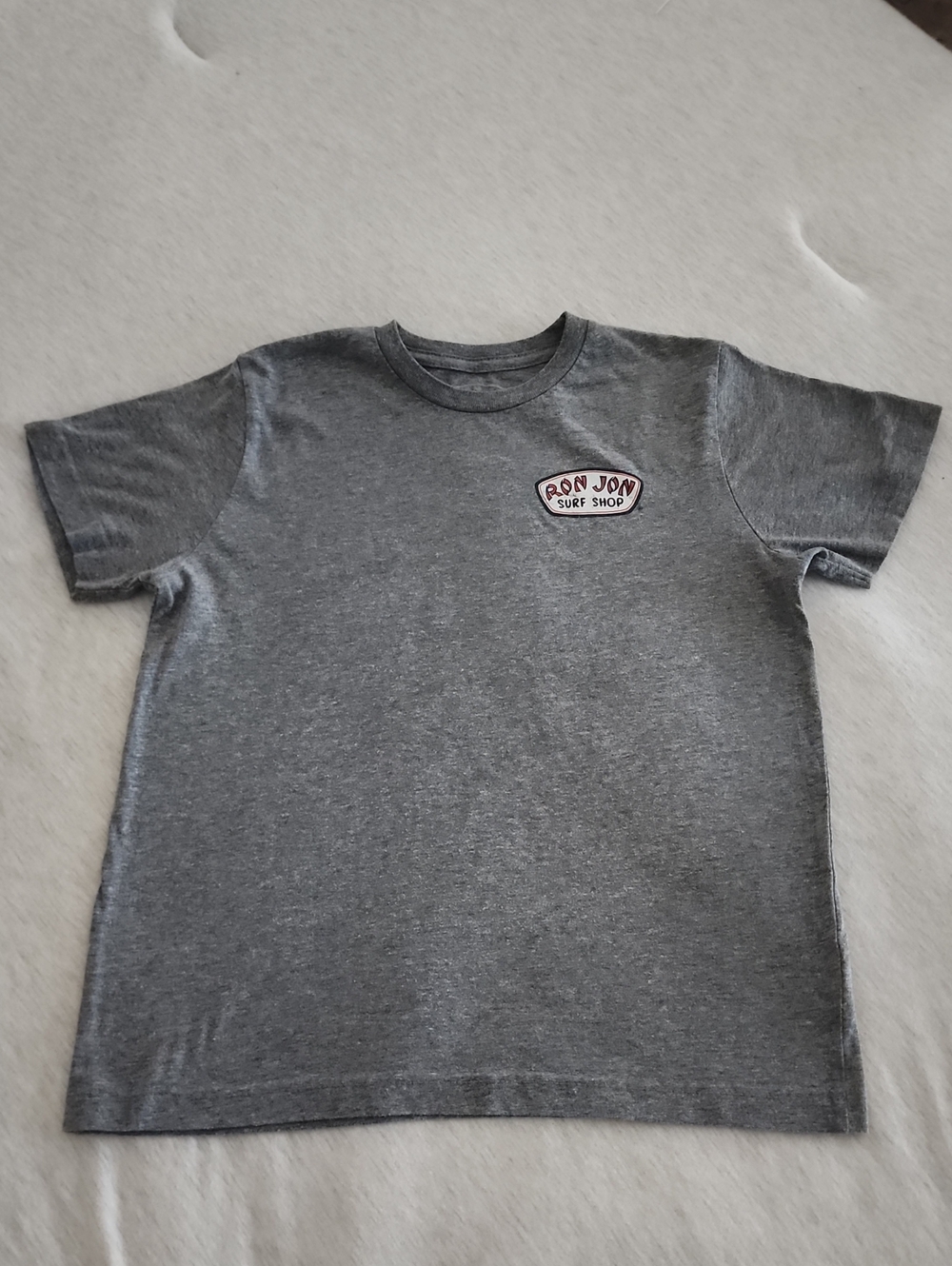 Ron Jon Grey Kids Short Sleeve Tee with Chest Logo